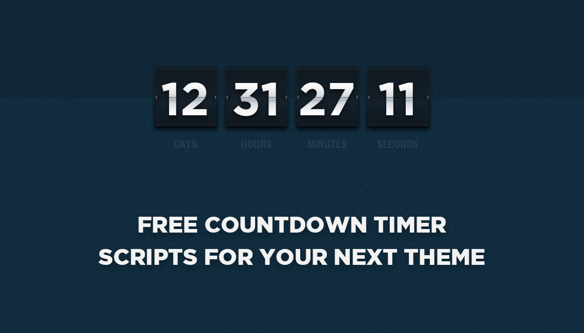 10 đoạn code đếm ngược sử dụng script cực đẹp, miễn phí