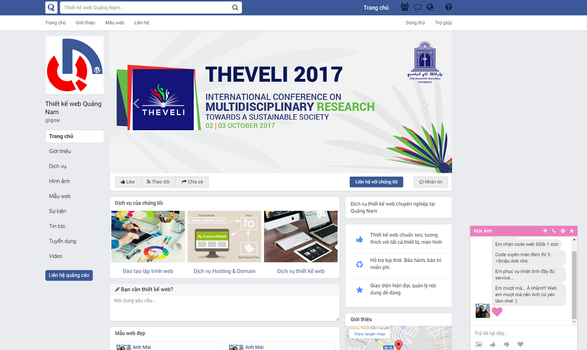 Thiết kế web wordpress giao diện facebook