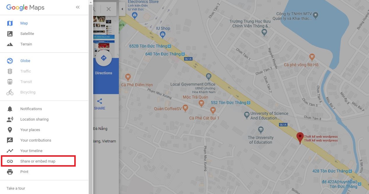 Nhúng google maps trong wordpress