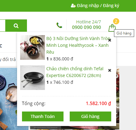 Hướng dẫn hiển thị sản phẩm trong giỏ hàng WooCommerce